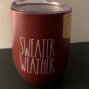 Rae Dunn Fall Stainless Steel Wine Cup & Lid (NWT)